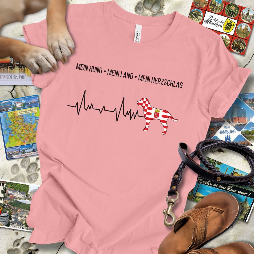 Mein Hund, Mein Land, Mein Herzschlag - Bremen - T-Shirt Unisex Slim Fit