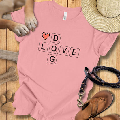 Scrabble Dog Love - T-Shirt Unisex Modern Fit - Weich & Leicht