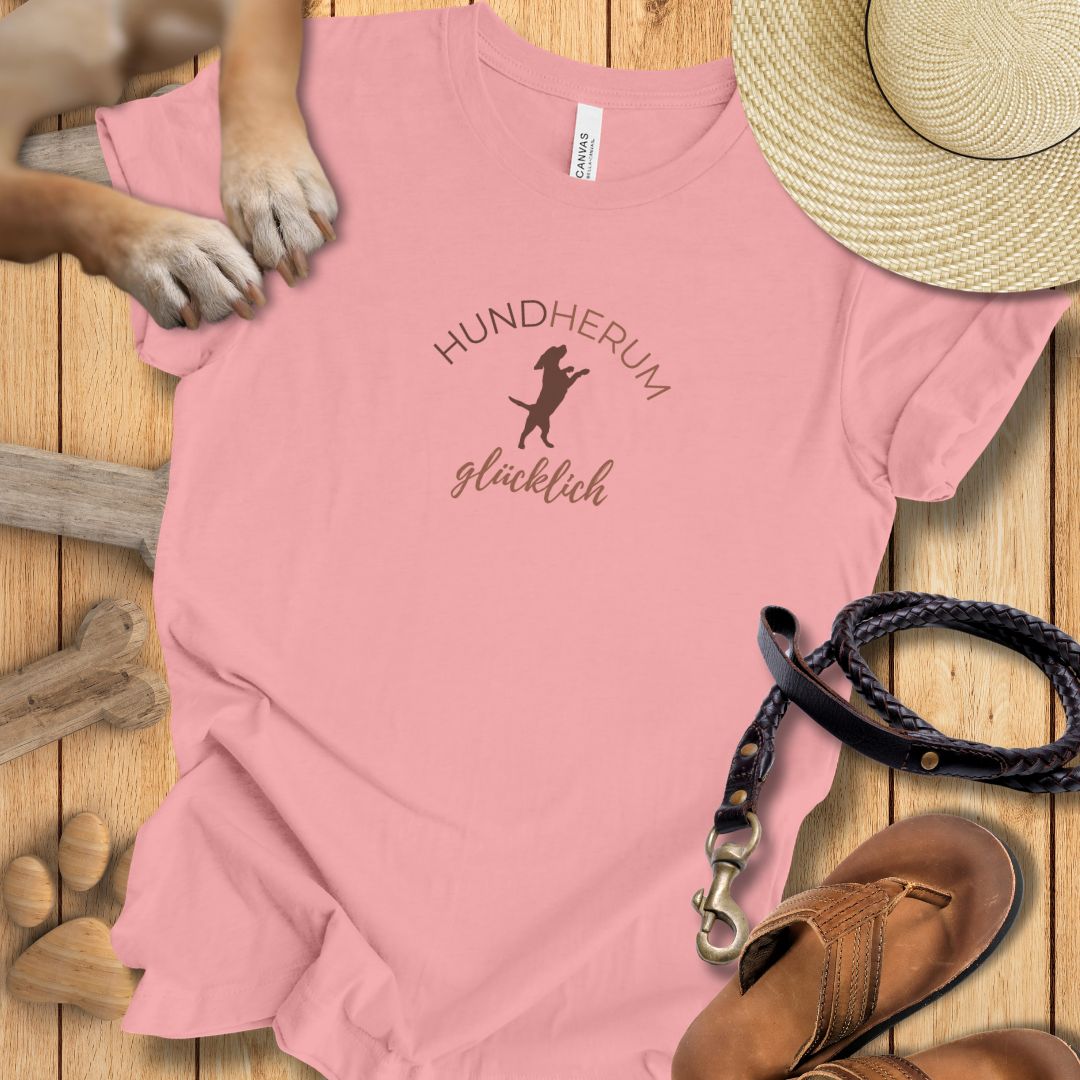 Hundherum glücklich - T-Shirt Unisex Modern Fit - Weich & Leicht
