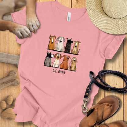 Acht Hunde "Die Gang" - T-Shirt Unisex Modern Fit - Weich & Leicht