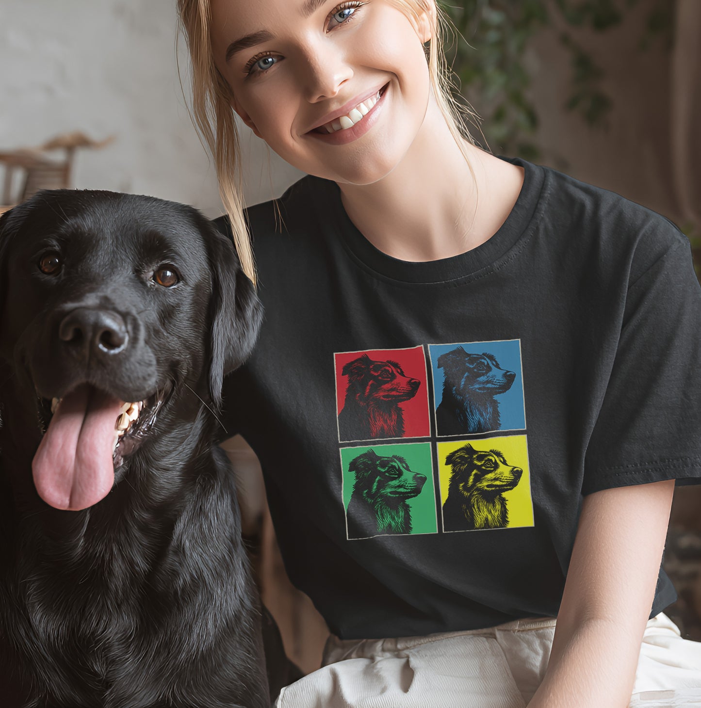 Pop Art Australian Shepherd - T-Shirt Unisex Classic Fit - Bequemer Klassiker