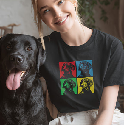Pop Art Dackel - T-Shirt Unisex Modern Fit - Weich & Leicht