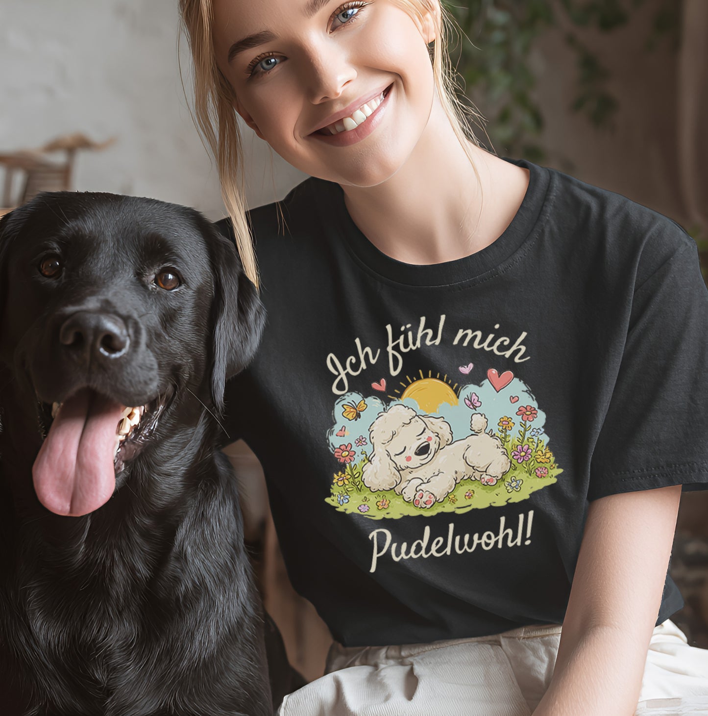 Ich fühl mich pudelwohl - T-Shirt Unisex Modern Fit - Weich & Leicht