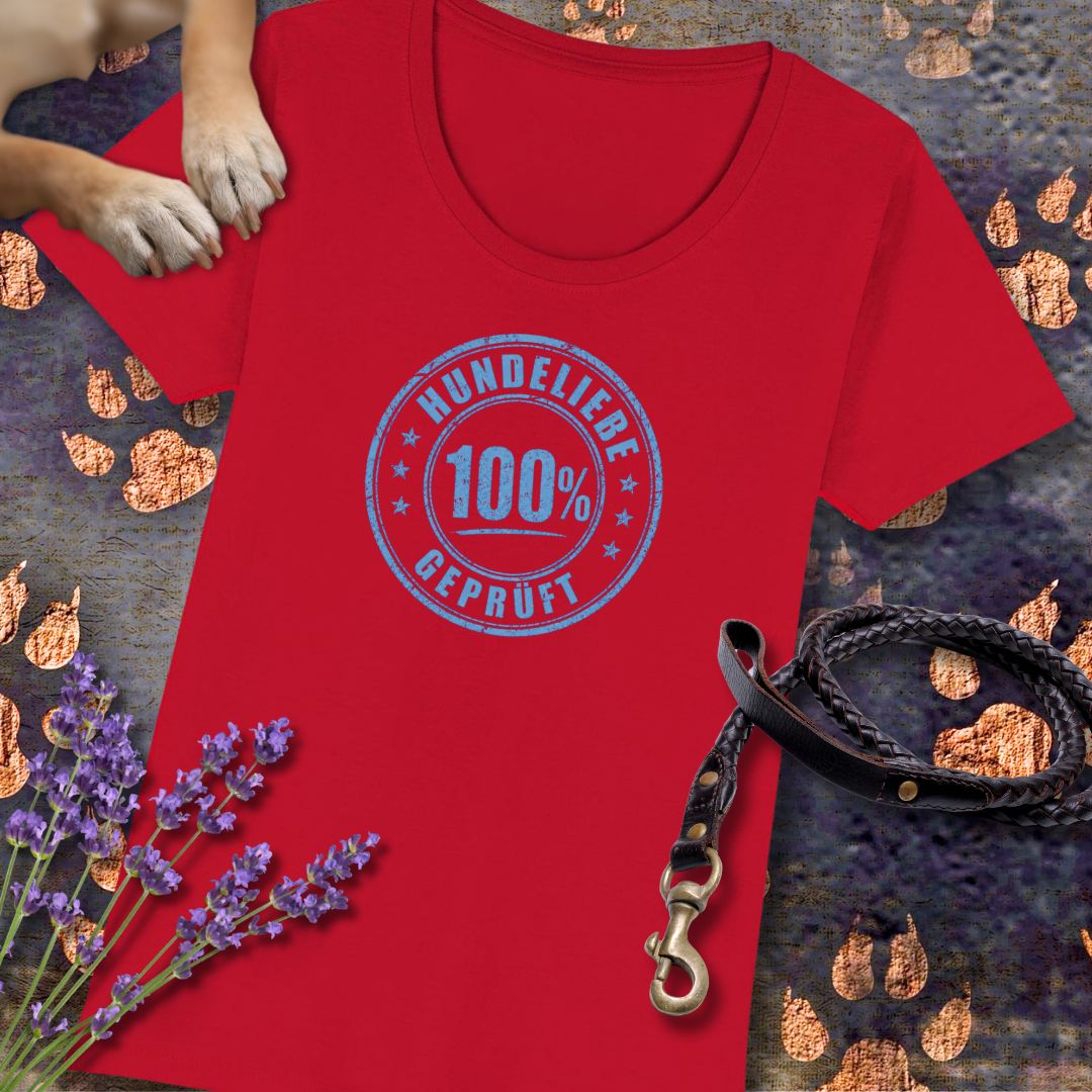 100% Hundeliebe - Premium Damen T-Shirt - Slim Fit
