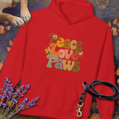 Peace Love Paws - Unisex Modern Fit Hoodie für Hundefreunde