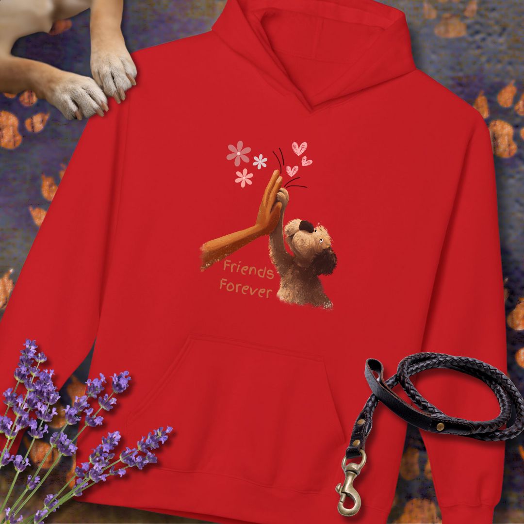 Friends forever High five - Unisex Modern Fit Hoodie für Hundefreunde