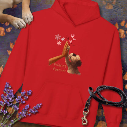 Friends forever High five - Unisex Modern Fit Hoodie für Hundefreunde