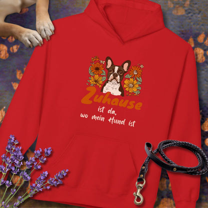 Zuhause ist da wo mein Hund ist - Französische Bulldogge - Unisex Modern Fit Hoodie für Hundefreunde