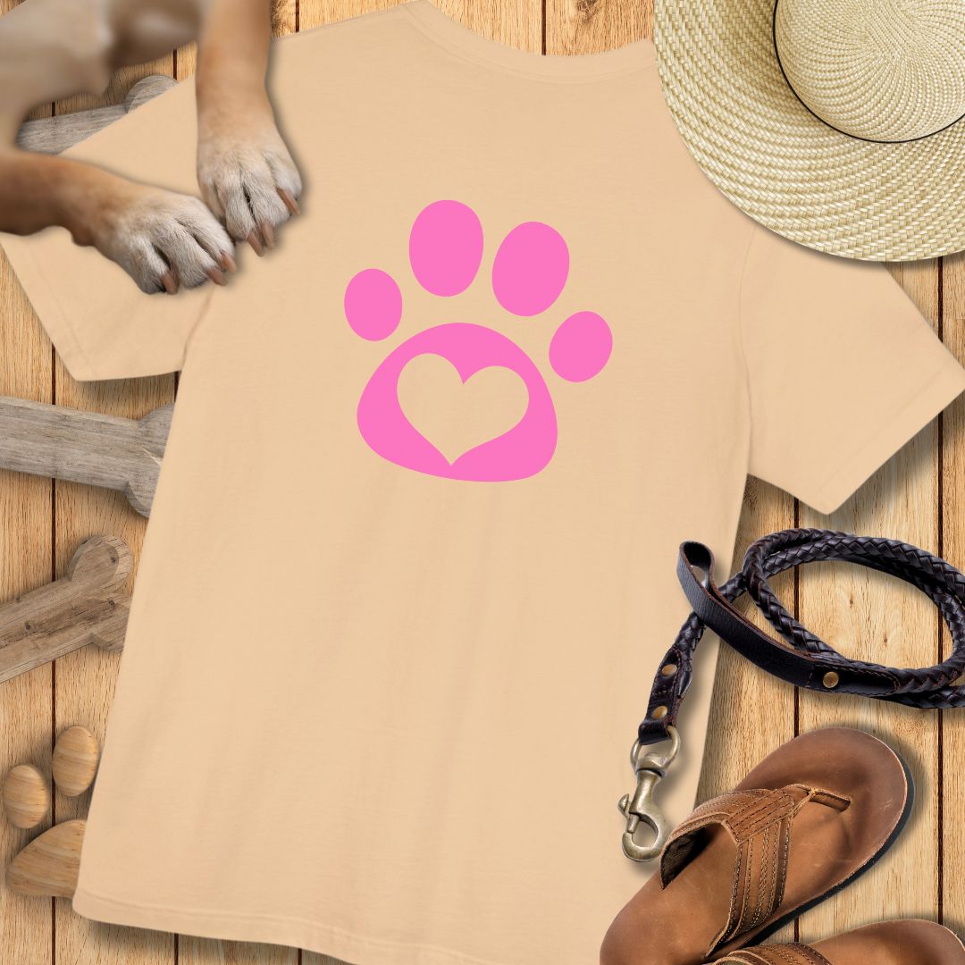 Love in Pink - Nur Hinten - T-Shirt Unisex Modern Fit - Weich & Leicht