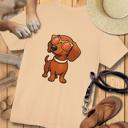 Cooler Dackel - Nur Hinten - T-Shirt Unisex Modern Fit - Weich & Leicht