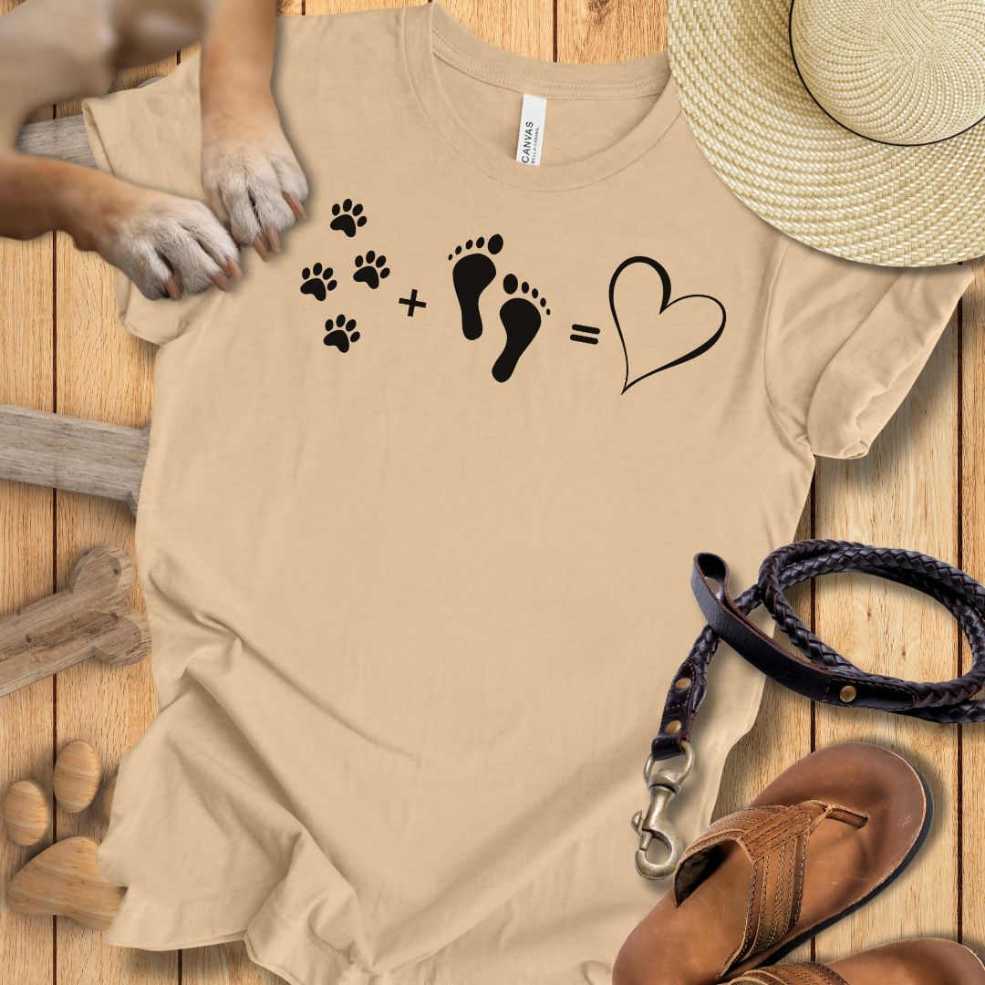 Pfoten + Füsse = Liebe - T-Shirt Unisex Modern Fit - Weich & Leicht