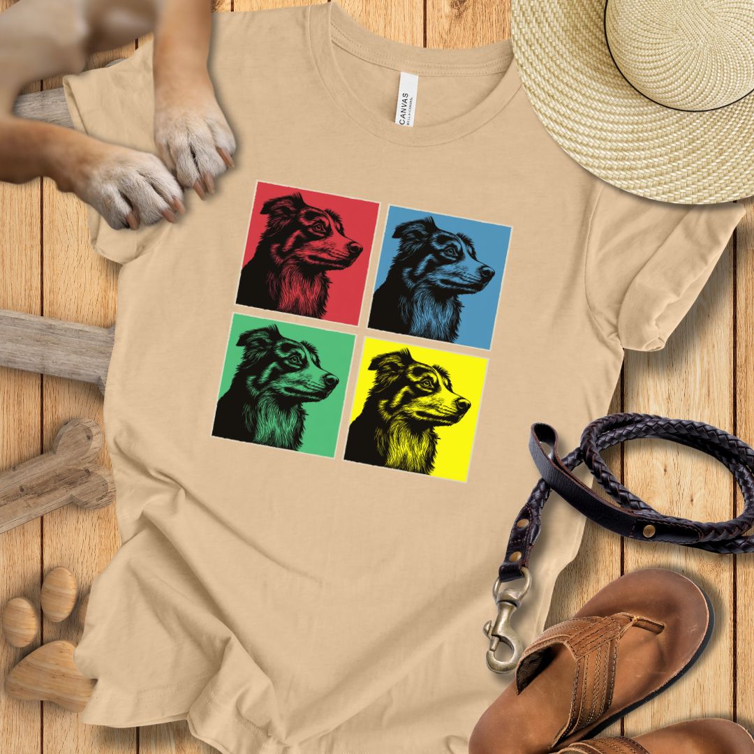 Pop Art Australian Shepherd - T-Shirt Unisex Modern Fit - Weich & Leicht
