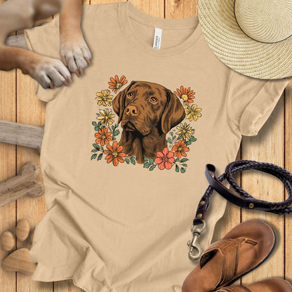Floral Labrador - T-Shirt Unisex Modern Fit - Weich & Leicht