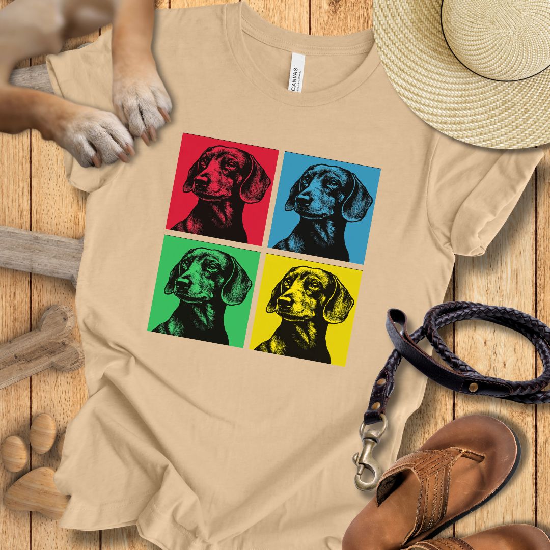 Pop Art Dackel - T-Shirt Unisex Slim Fit