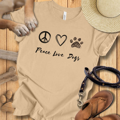 Peace Love Dogs - T-Shirt Unisex Modern Fit - Weich & Leicht