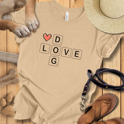 Scrabble Dog Love - T-Shirt Unisex Modern Fit - Weich & Leicht