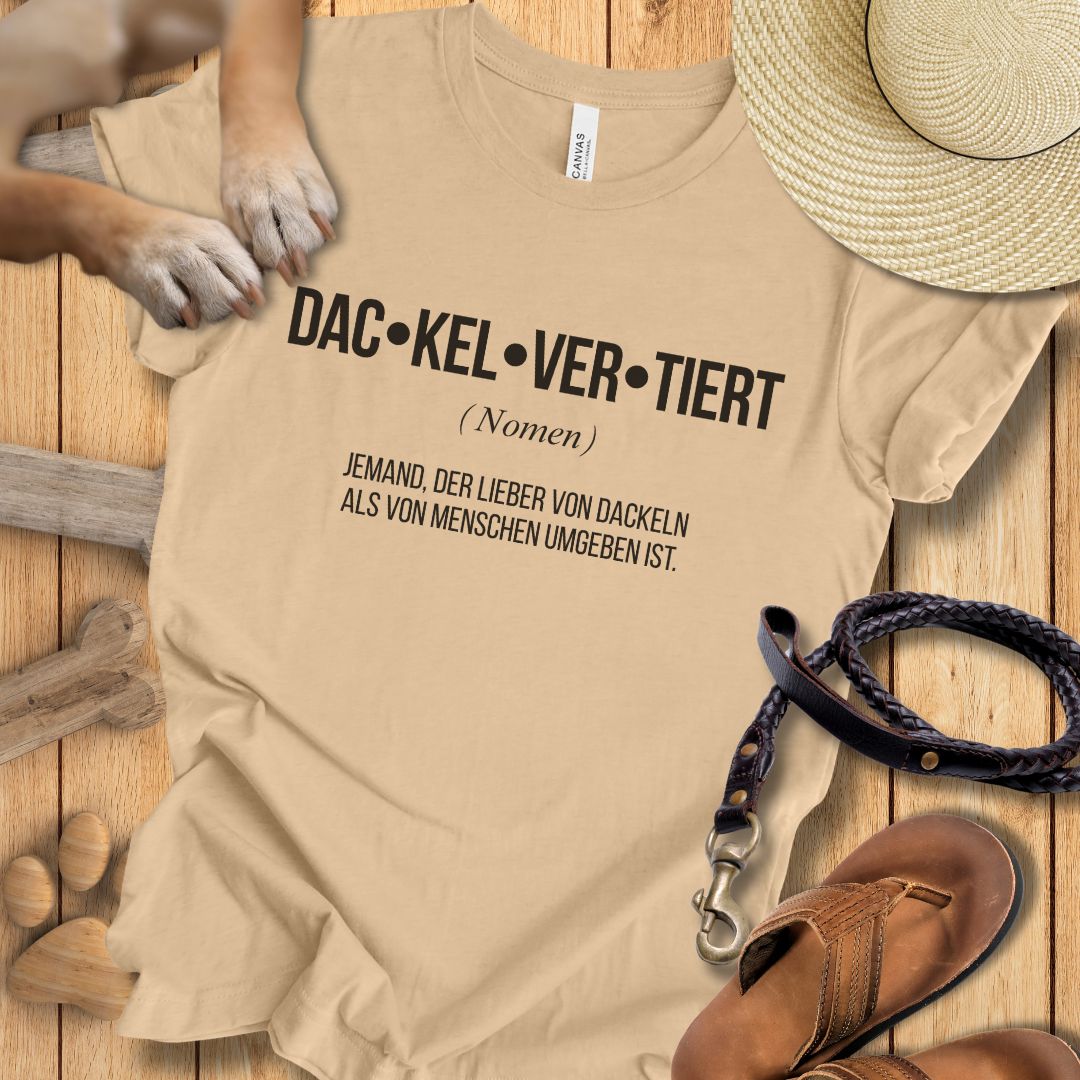 Dac-kel-ver-tiert - Dackel - T-Shirt Unisex Modern Fit - Weich & Leicht