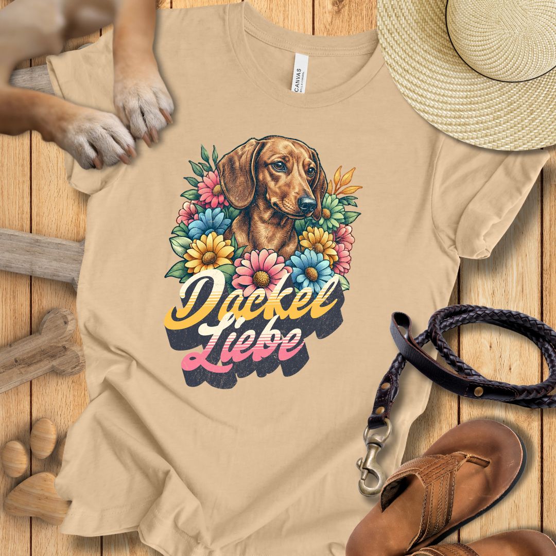 Dackel Liebe Retro - T-Shirt Unisex Modern Fit - Weich & Leicht