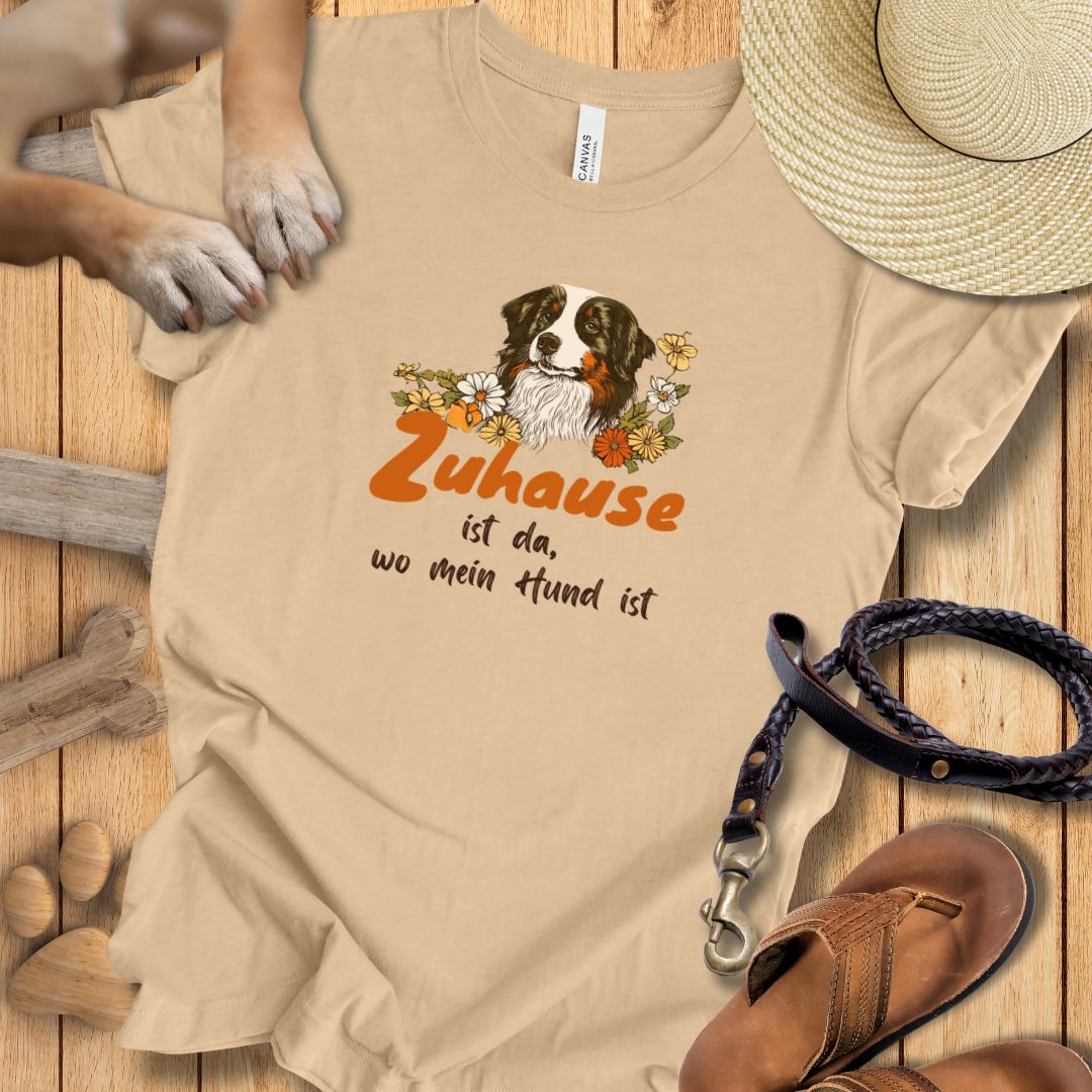 Zuhause ist da, wo mein Hund ist - Australian Shepherd - T-Shirt Unisex Slim Fit