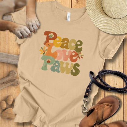 Peace Love Paws - T-Shirt Unisex Modern Fit - Weich & Leicht
