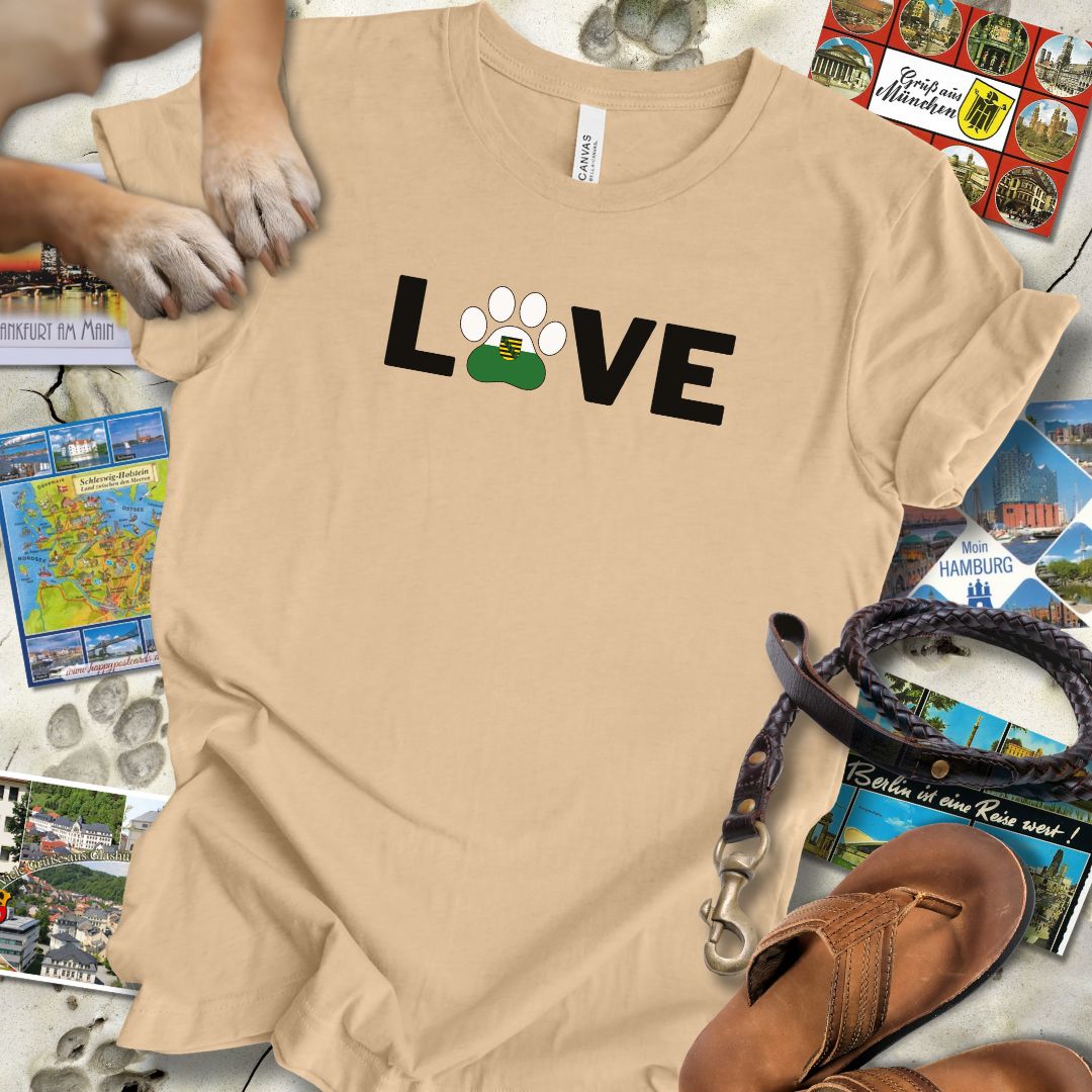 Love Pfote - Sachsen - T-Shirt Unisex Slim Fit