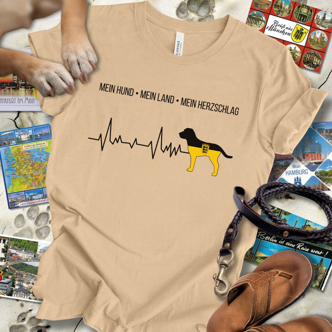 Mein Hund, Mein Land, Mein Herzschlag - Baden-Württemberg - T-Shirt Unisex Slim Fit