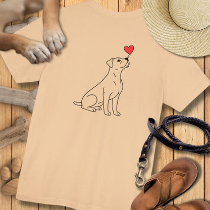 Herzenshunde - Boxer - Vorne & Hinten - T-Shirt Unisex Modern Fit - Weich & Leicht