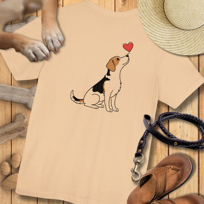 Herzenshunde - Beagle - Vorne & Hinten - T-Shirt Unisex Modern Fit - Weich & Leicht