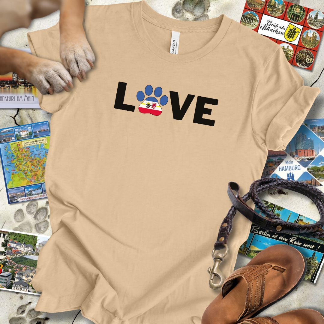 Love Pfote - Mecklenburg-Vorpommern - T-Shirt Unisex Slim Fit