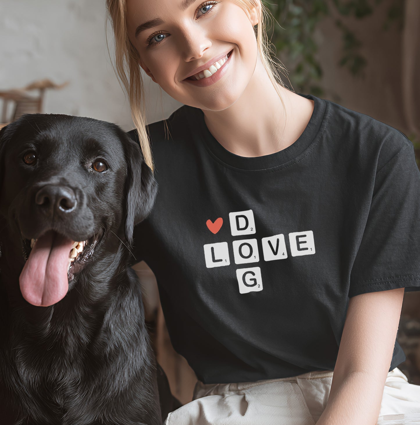 Scrabble Dog Love - T-Shirt Unisex Classic Fit - Bequemer Klassiker