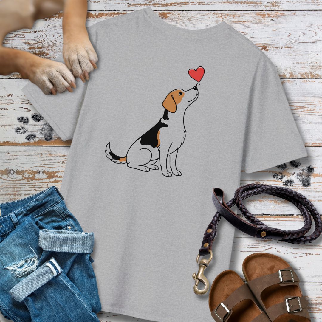 Herzenshunde - Beagle - Vorne & Hinten - T-Shirt Unisex Classic Fit - Bequemer Klassiker