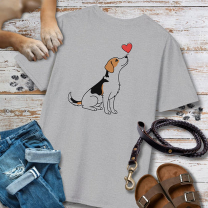 Herzenshunde - Beagle - Vorne & Hinten - T-Shirt Unisex Classic Fit - Bequemer Klassiker