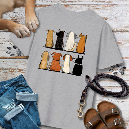 Acht Hunde - Vorne & Hinten - T-Shirt Unisex Classic Fit - Bequemer Klassiker