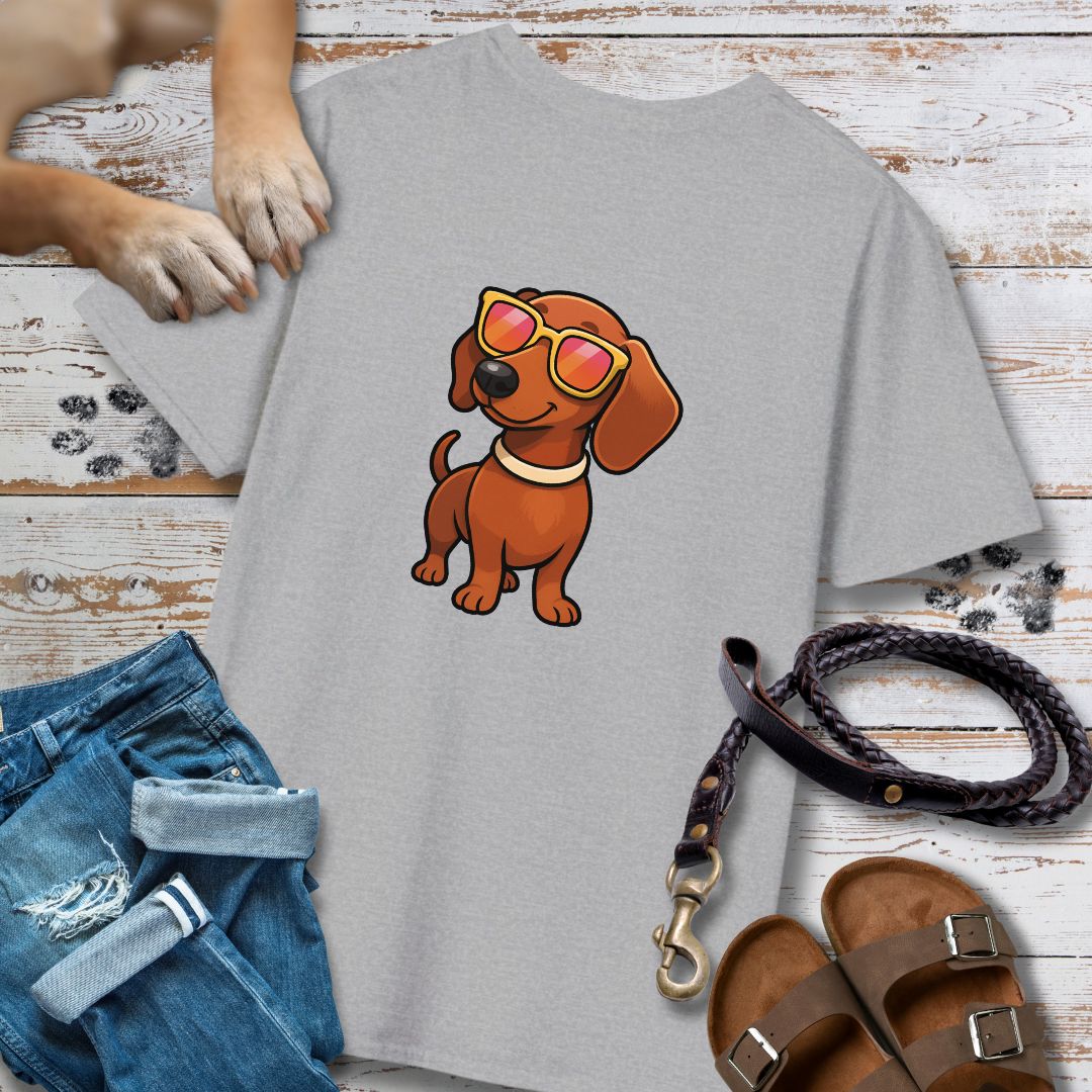 Cooler Dackel - Nur Hinten - T-Shirt Unisex Classic Fit - Bequemer Klassiker