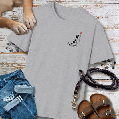 Herzenshunde - Australian Shepherd - Vorne & Hinten - T-Shirt Unisex Classic Fit - Bequemer Klassiker