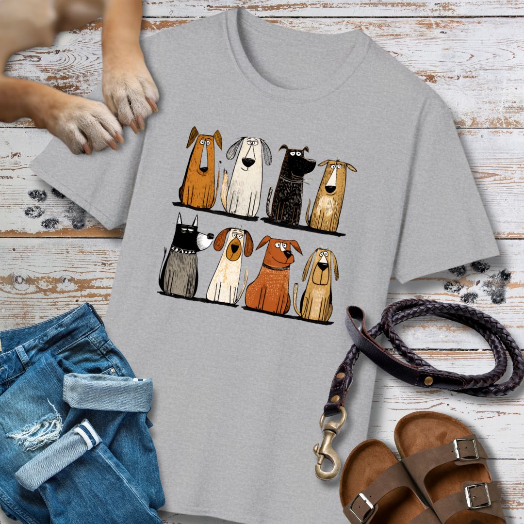 Acht Hunde - Vorne & Hinten - T-Shirt Unisex Classic Fit - Bequemer Klassiker