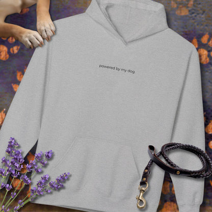 powered by my dog. - Unisex Modern Fit Hoodie