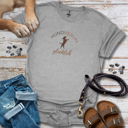 Hundherum glücklich - T-Shirt Unisex Classic Fit - Bequemer Klassiker