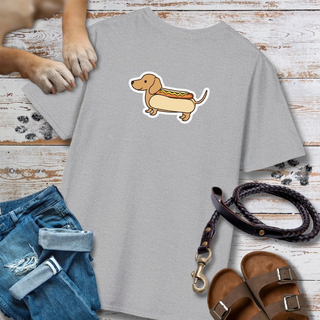 Hot Dog Dackel - Vorne & Hinten - T-Shirt Unisex Classic Fit - Bequemer Klassiker