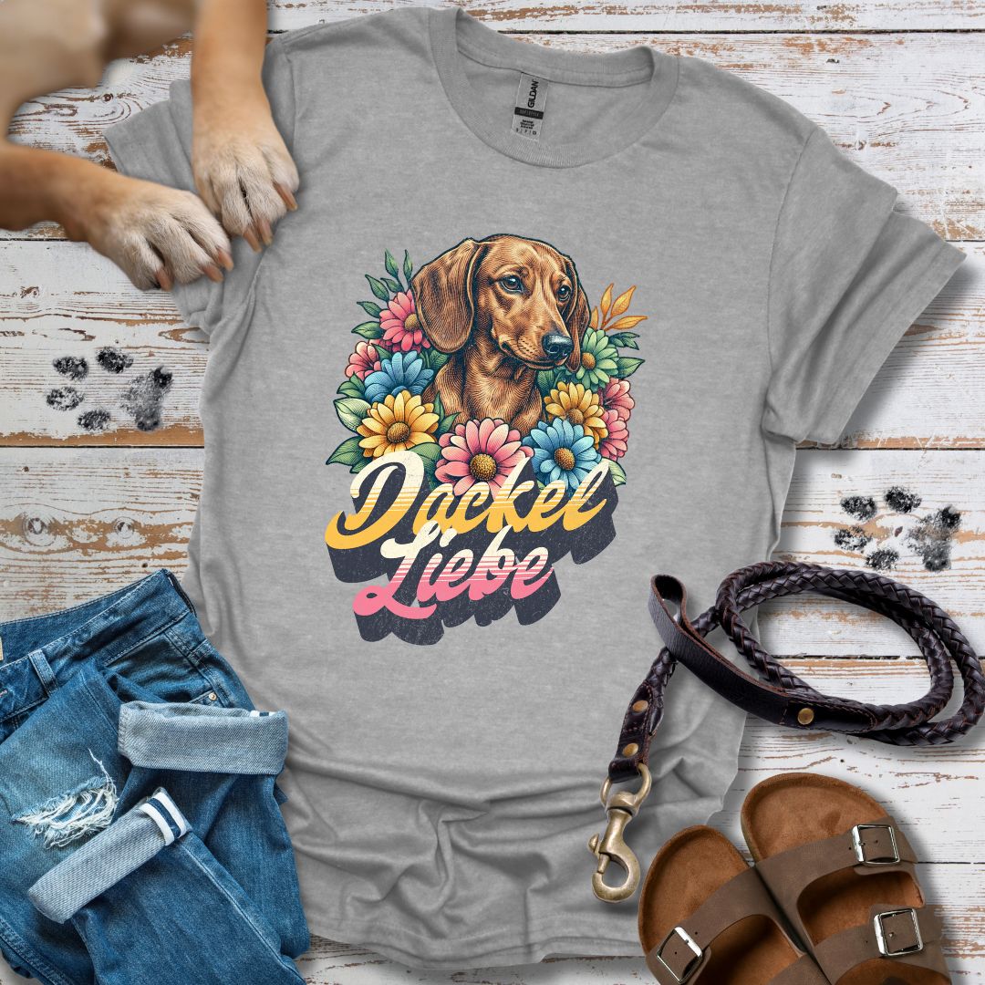 Dackel Liebe Retro - T-Shirt Unisex Classic Fit - Bequemer Klassiker