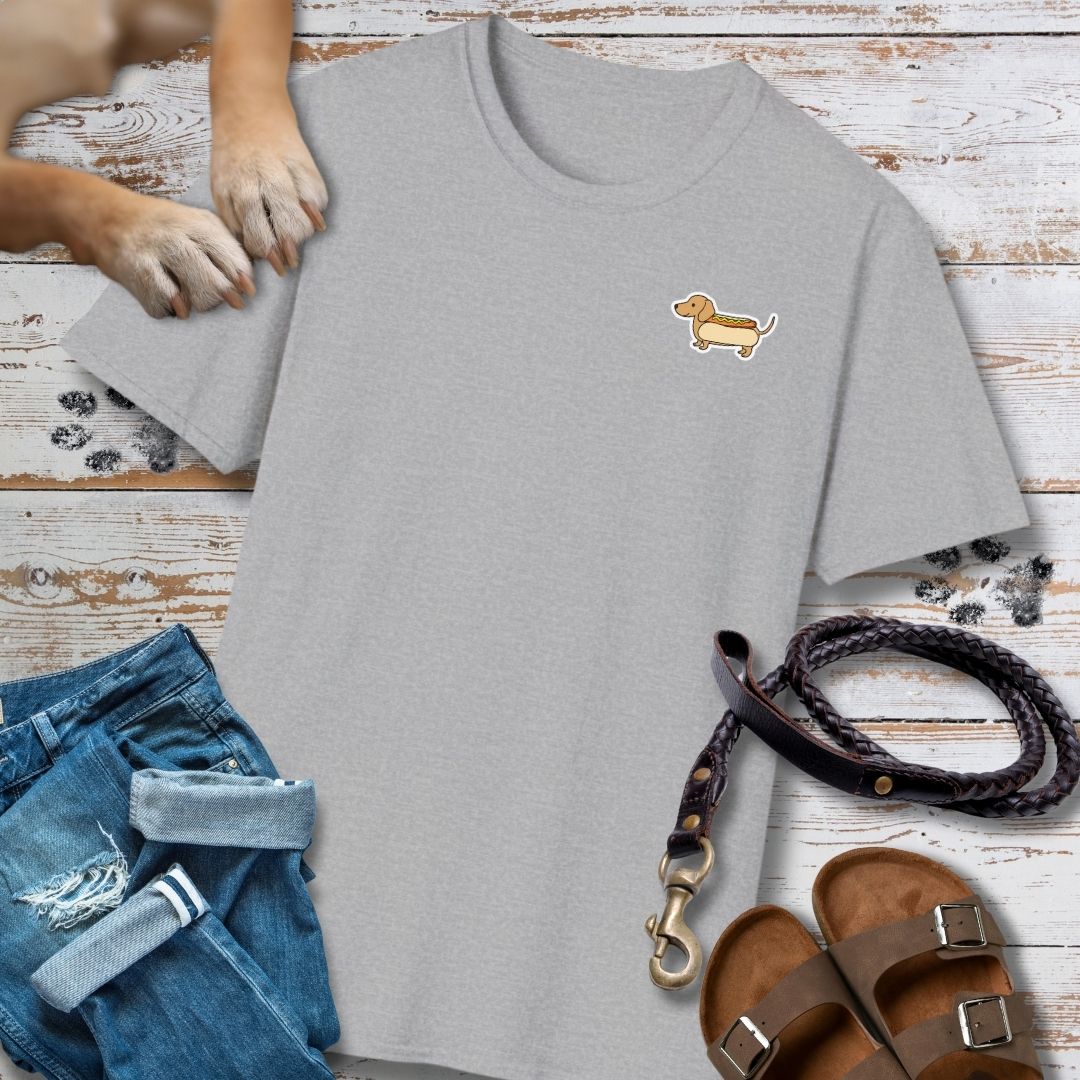 Hot Dog Dackel - Vorne & Hinten - T-Shirt Unisex Classic Fit - Bequemer Klassiker