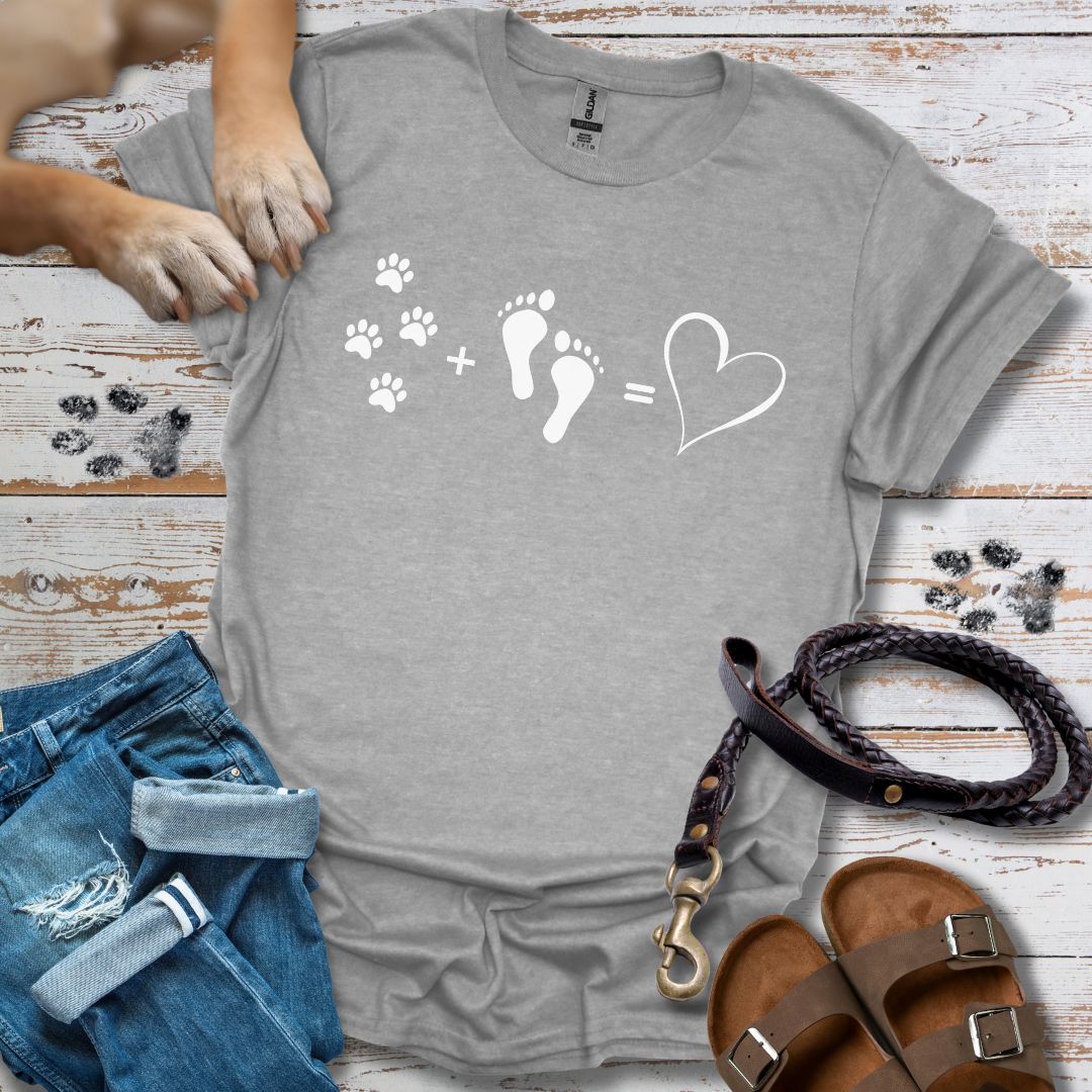 Pfoten + Füsse = Liebe - T-Shirt Unisex Classic Fit - Bequemer Klassiker