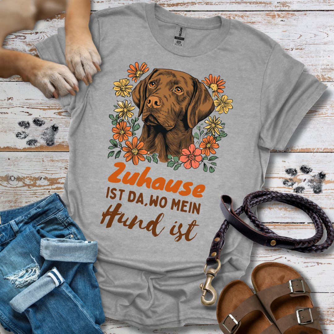 Zuhause ist da wo mein Hund ist - Labrador - T-Shirt Unisex Relaxed Fit