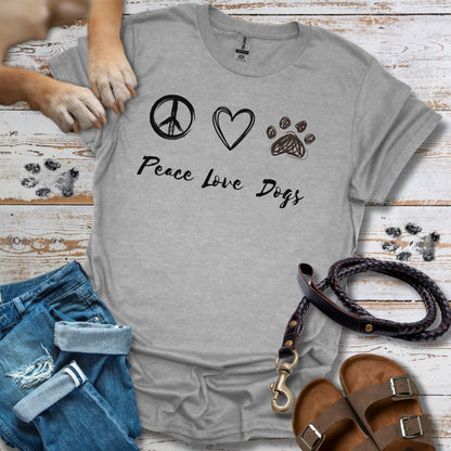 Peace Love Dogs - T-Shirt Unisex Classic Fit - Bequemer Klassiker