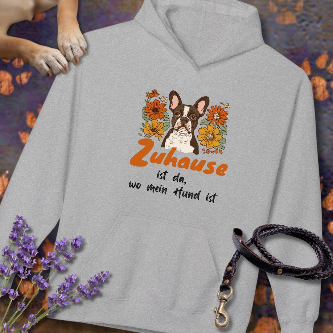 Zuhause ist da wo mein Hund ist - Französische Bulldogge - Unisex Modern Fit Hoodie für Hundefreunde