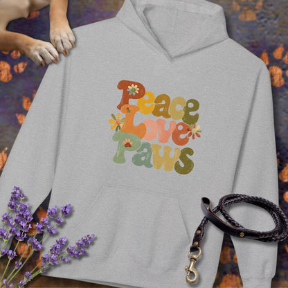 Peace Love Paws - Unisex Modern Fit Hoodie für Hundefreunde