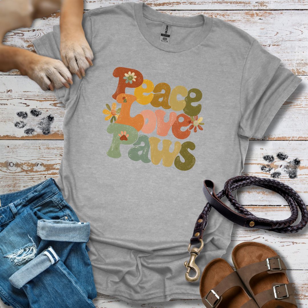 Peace Love Paws - T-Shirt Unisex Classic Fit - Bequemer Klassiker