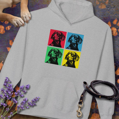 Pop Art Dackel - Unisex Modern Fit Hoodie für Dackelliebhaber