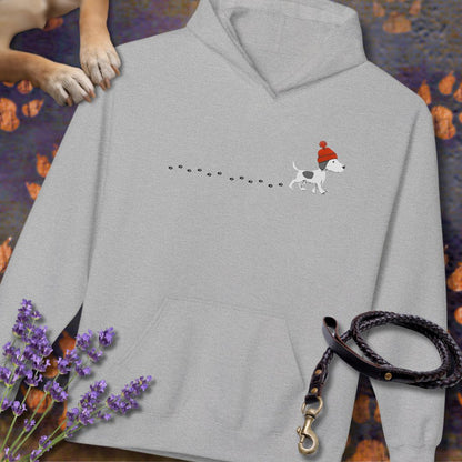 Kleiner Hund im Schnee - Unisex Modern Fit Hoodie
