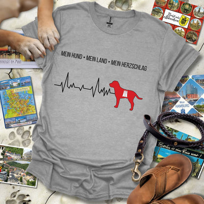 Mein Hund, Mein Land, Mein Herzschlag - Hamburg - T-Shirt Unisex Relaxed Fit